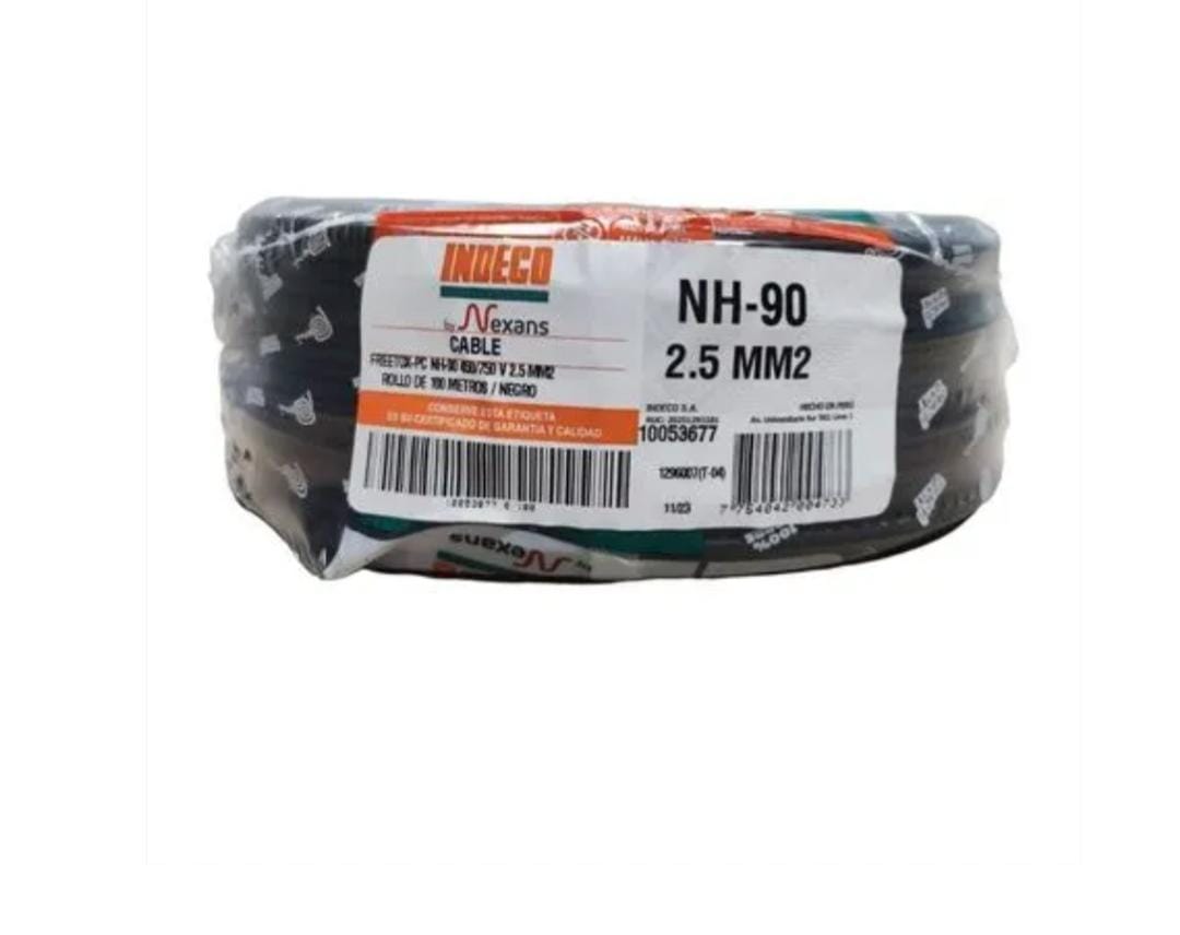 ROLLO DE CABLE NH-90 2.5 MM2 INDECO