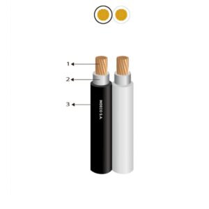 CABLE N2XOH 2-1 X 6 MM2  NEGRO Y BLANCO INDECO