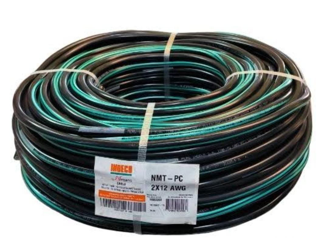 ROLLO DE CABLE VULCANIZADO NMT- PC 2X12 INDECO