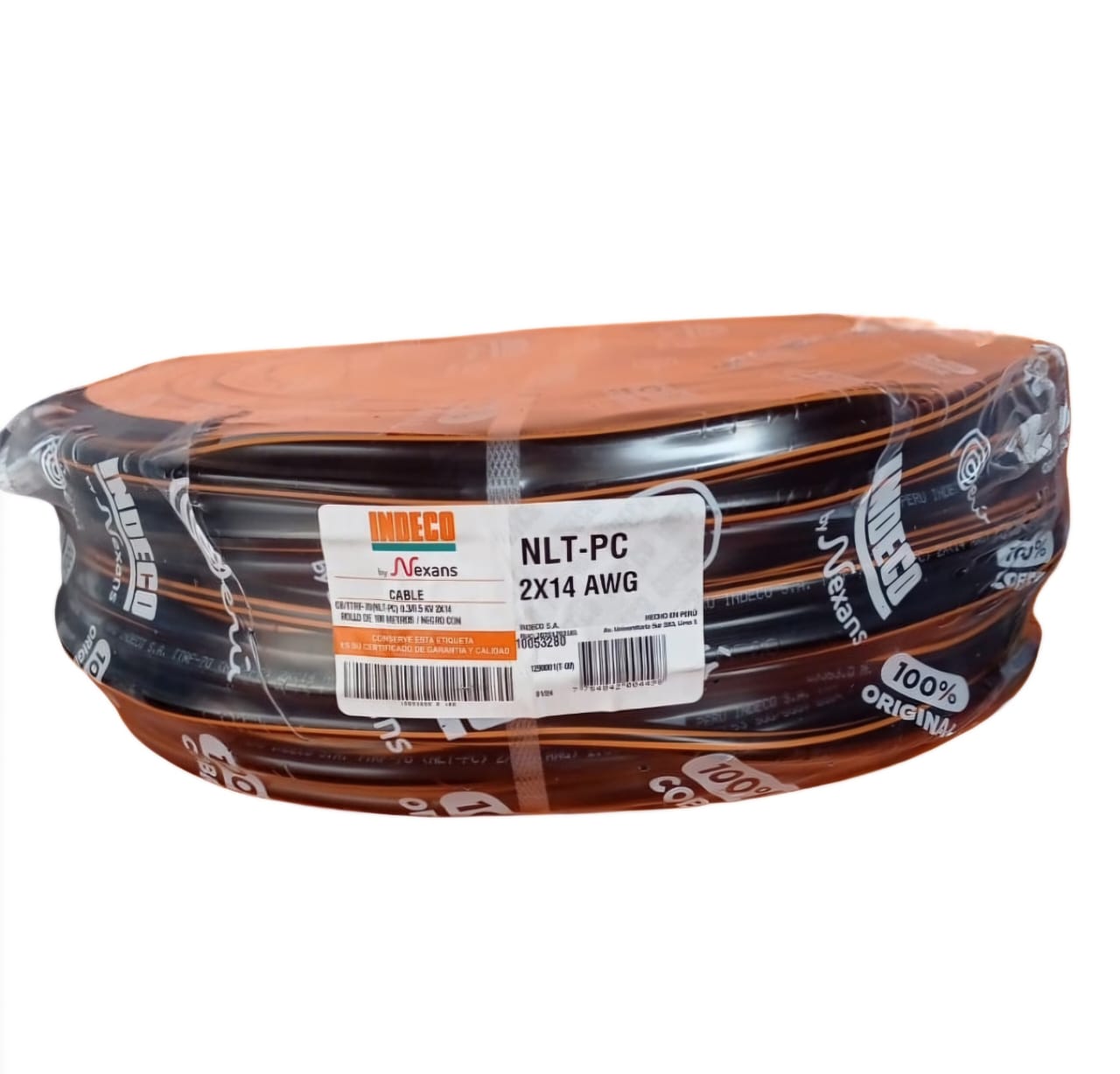 ROLLO DE CABLE VULCANIZADO NLT-PC 2X14 INDECO