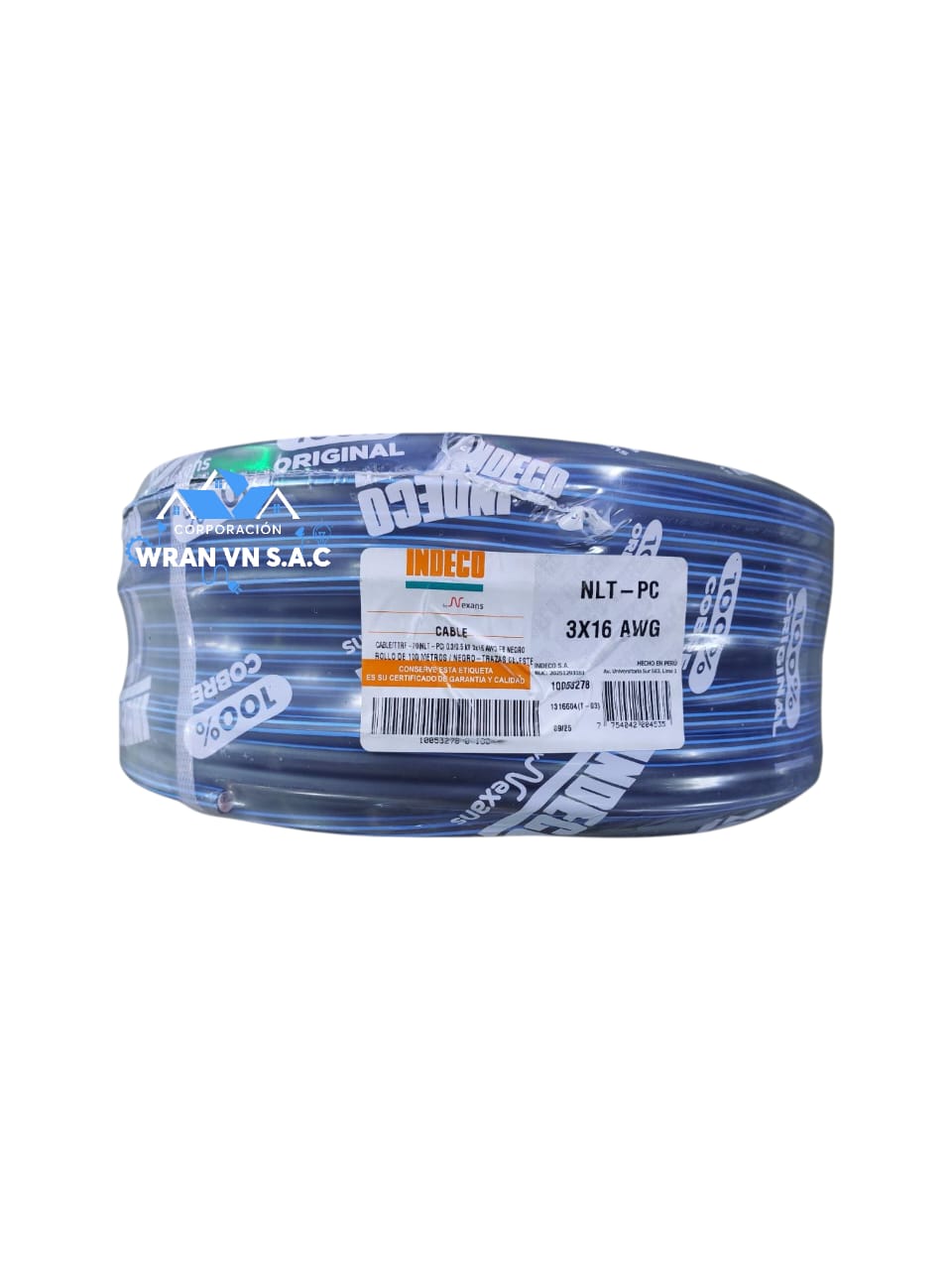 ROLLO DE CABLE VULCANIZADO NLT- PC 3X16 INDECO