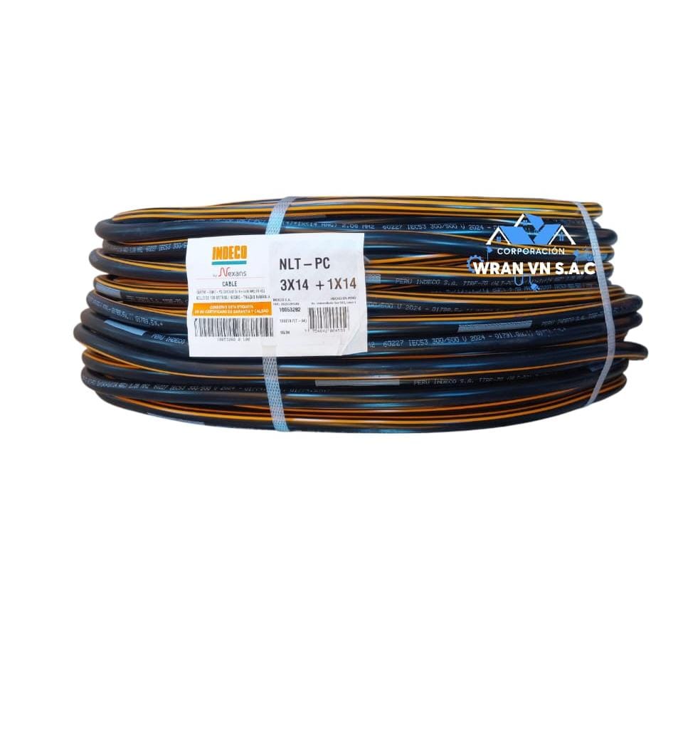 ROLLO DE CABLE VULCANIZADO NLT- PC 4X14 AWG INDECO