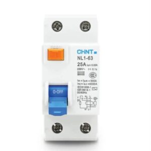 INTERRUPTOR TERMOMAGNETICO DIFERENCIAL 2X25 A CHINT