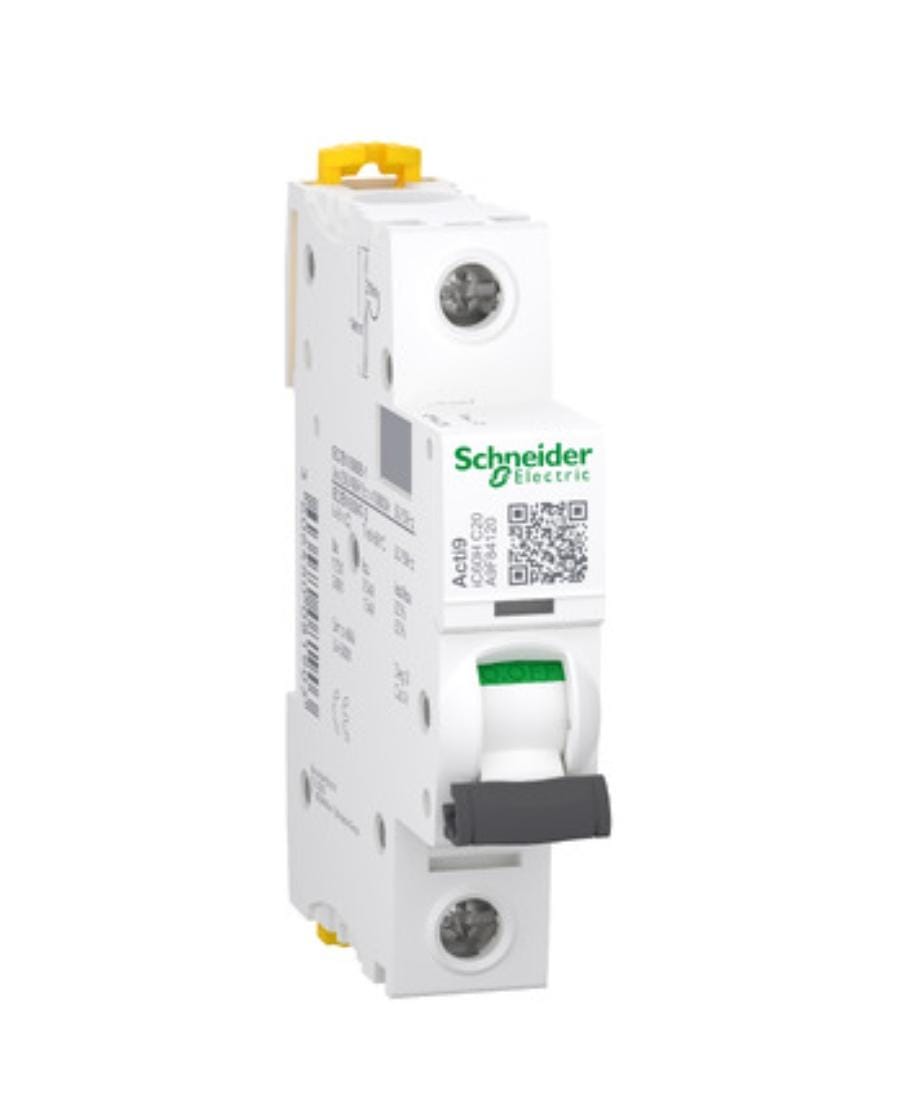 INTERRUPTOR TERMOMAGNETICO 1X20A, 20KA/220V, ACTI 9, IC60N SCHNEIDER ELECTRIC