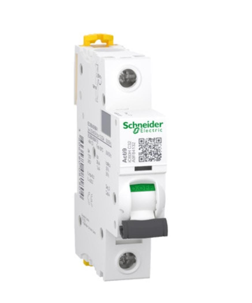 INTERRUPTOR TERMOMAGNETICO 1X32A, 20KA/220V, ACTI 9, IC60N SCHNEIDER ELECTRIC