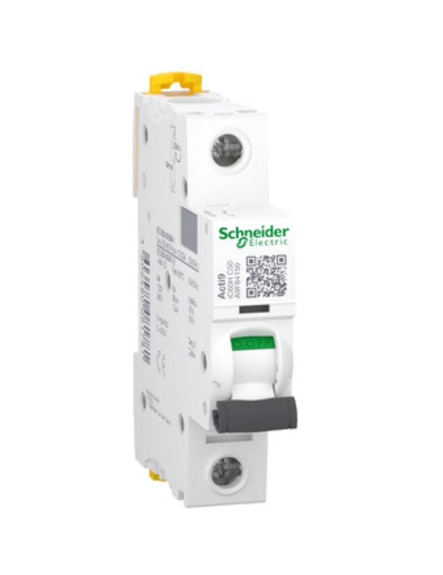 INTERRUPTOR TERMOMAGNETICO 1X50A, 20KA/220V, ACTI 9, IC60N SCHNEIDER ELECTRIC